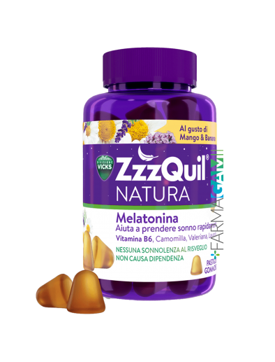 Zzzquil Natura Integratore Sonno Con Melatonina 30 Pastiglie Gommose Mango & Banana