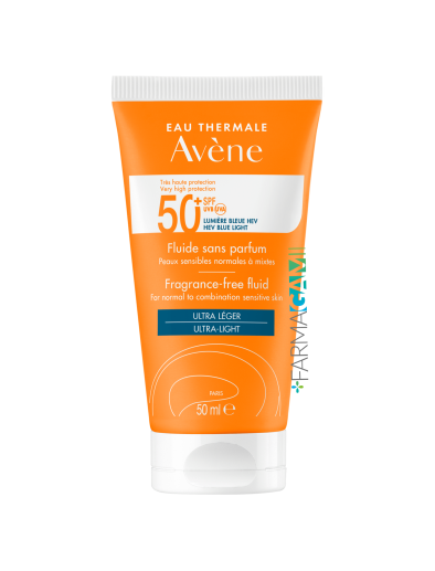 Avène Solare Fluido senza profumo SPF50+ Protezione molto alta