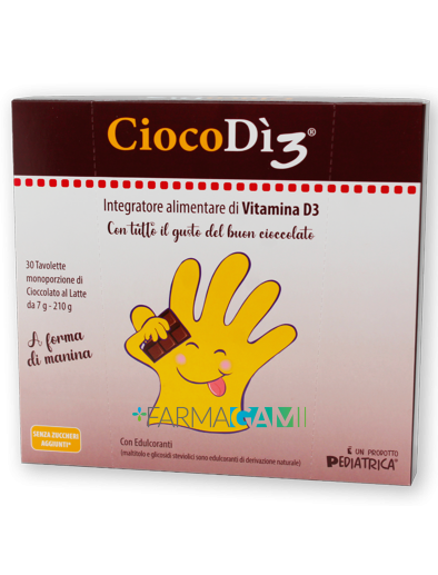 CiocoDì3 Integratore Vitamina D3 30 Tavolette Cioccolato