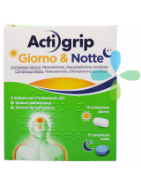 ACTIGRIP GIORNO & NOTTE* 12 compresse giorno + 4 compresse notte contro raffreddore e influenza