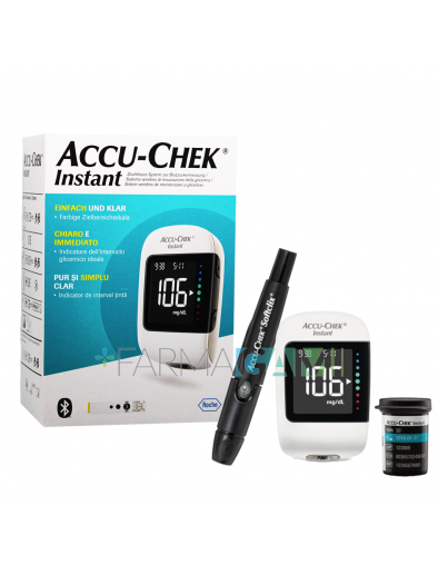 Accu-Check Instant Kit Glucometro - Sistema Wireless Misurazione Glicemia