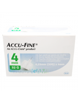 Accu-Fine Aghi Per Penna Insulina Needle Gauge 32 4 mm 100 Pezzi