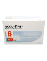 Accu-Fine Ago Per Penna Insulina Needle Accu-Chek Gauge 32 6mm 100 Pezzi