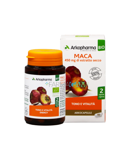 Arkocapsule Maca Bio Integratore Energizzante Stimolante 40 capsule