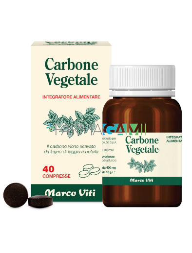 Carbone Vegetale Integratore Pancia Piatta 40 Compresse