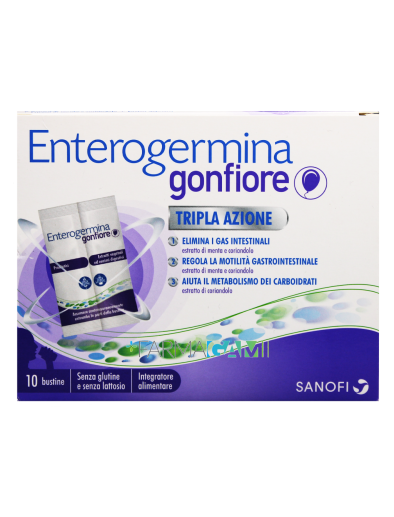 Enterogermina Gonfiore Integratore 10 Bustine Bipartite