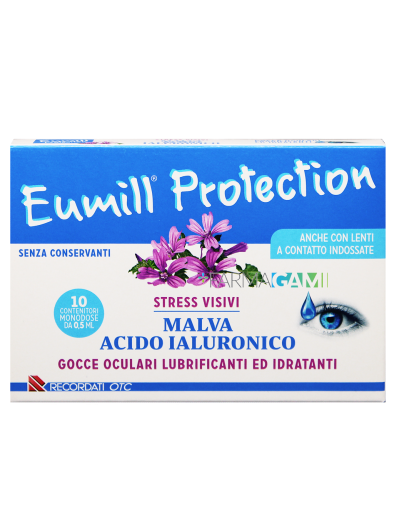 Eumill Protection Stress Visivi Gocce Oculari Lubrificanti 10 Flaconcini Monodose