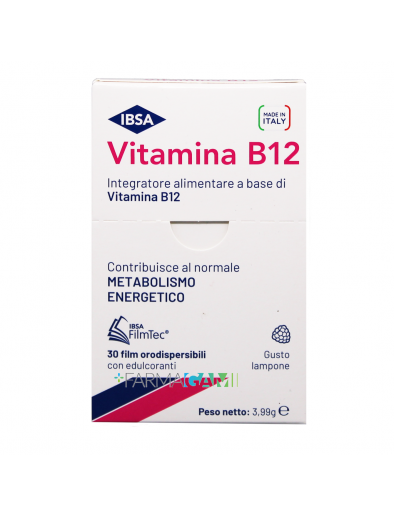 Vitamina B12 Ibsa Integratore Stanchezza Fisica e Mentale 30 Film Orodispersibili