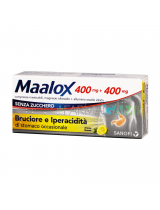 Maalox* Aroma Limone Senza Zucchero 30 Compresse Masticabili 400 mg+400 mg 