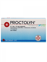 PROCTOLYN* 10 Supposte Emorroidi Interne ed Esterne 0,1 mg + 10 mg 