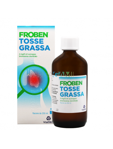 FROBEN TOSSE GRASSA*  4 mg/5 ml bromexina sciroppo mucolitico fluidificante 250 ml
