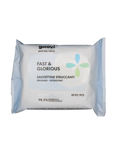GOOVI SALVIETTINE DETERGENTE STRUCCANTI CON ESTRATTO DI Té VERDE 20 PEZZI