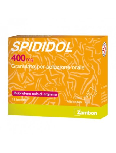 SPIDIDOL* 400 MG ibuprofene 12 bustine granulato soluzione orale aroma albicocca 