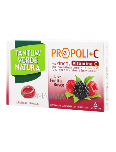 Tantum Verde Natura Propoli+C Pastiglie Gommose Frutti Di Bosco