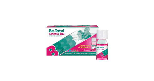 Be-Total Advance B12 Integratore Con Vitamina B12, Niacina E Zinco, 15 Flaconcini, Per Stanchezza Fisica E Mentale Dopo I 50 Anni