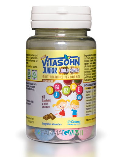 Vitasohn Junior Choco Power Integratore Multivitaminico 60 Confetti