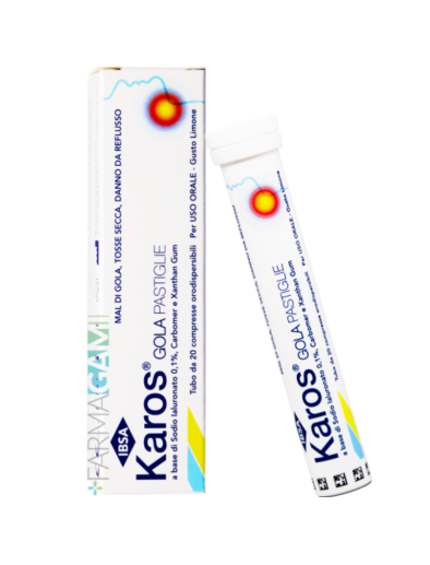 Karos Gola 20 Pastiglie per Reflusso, Tosse e Gola 