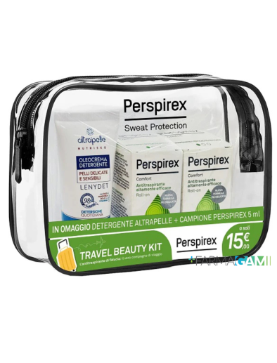 Perspirex Roll On Comfort Travel Kit 2 pezzi + Detergente Oleato Altrapelle Omaggio