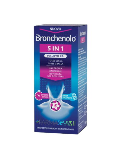 Bronchenolo 5 in 1 Sciroppo tosse Secca e Grassa 120 ml