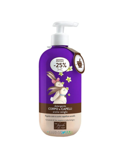 Fiocchi di Riso Detergente Corpo e Capelli Aroma Vaniglia 400 ml