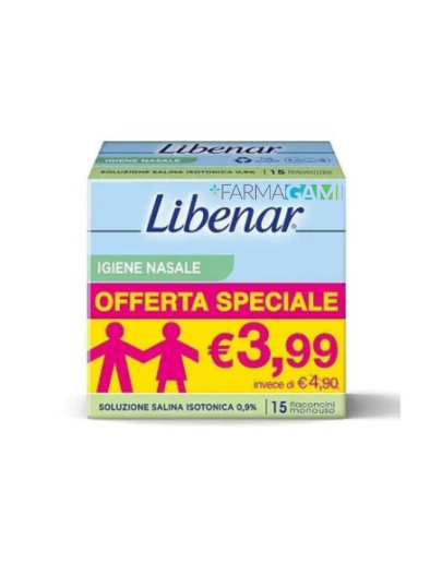 Libenar Soluzione Fisiologica Isotonica 0,9% 15 Flaconcini da 5 ml