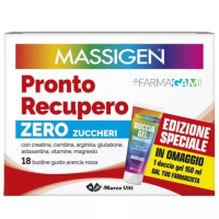 Massigen Pronto Recupero Senza Zucchero 18 Bustine Gusto arancia rossa