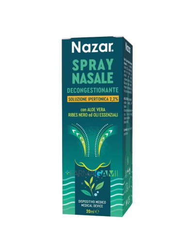 Nazar Spray Nasale Decongestionante Soluzione Ipertonica 20ml