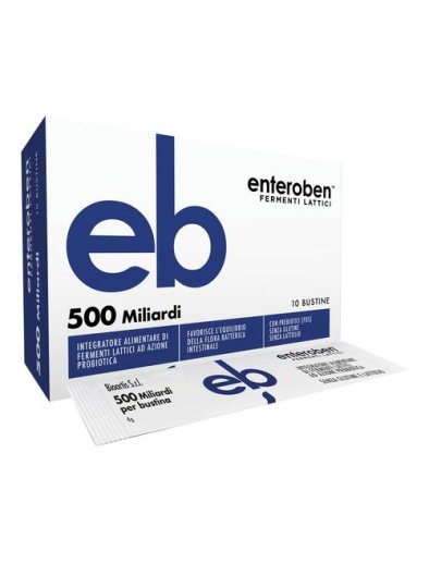 Enteroben 500 Miliardi Integratore Fermenti Lattici 10 Bustine