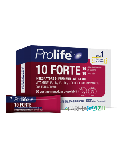 Prolife 10 Forte Integratore Fermenti 20 Bustine Orosolubili