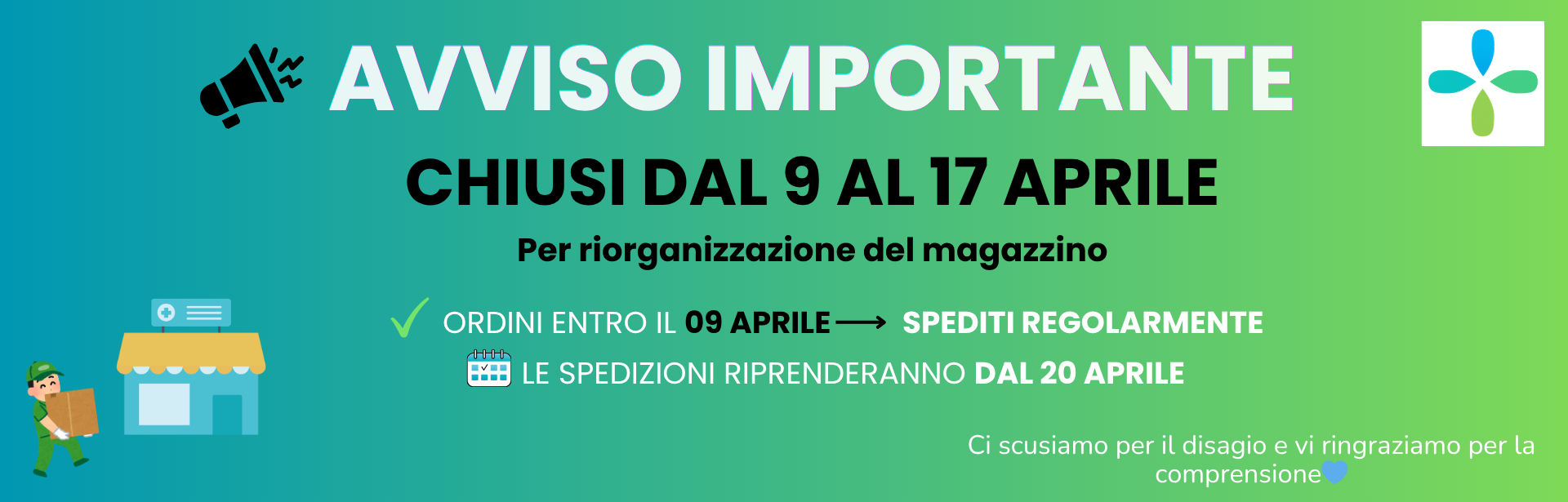 Chiusura Cambio magazzino Aprile 2026