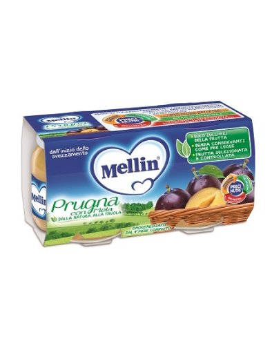 MELLIN OMOG PRUGNA MELA 2X100G