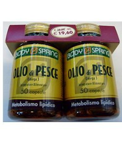 BODY SPRING OLIO DI PESCE OMEGA 3 CONFEZIONE BIPACK 50 CAPSULE X 2