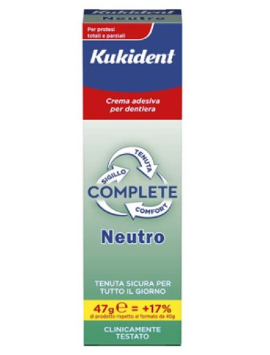 KUKIDENT NEUTRO COMPLETE CREMA ADESIVA PER PROTESI DENTARIE 47 G