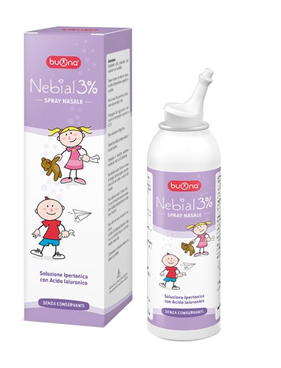 NEBIAL SOLUZIONE SALINA IPERTONICA DI SODIO CLORURO AL 3% CON ACIDO IALURONICO SPRAY NASALE 100 ML