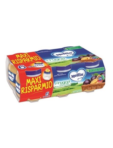 MELLIN OMOG PRUGNA MELA 6X100G