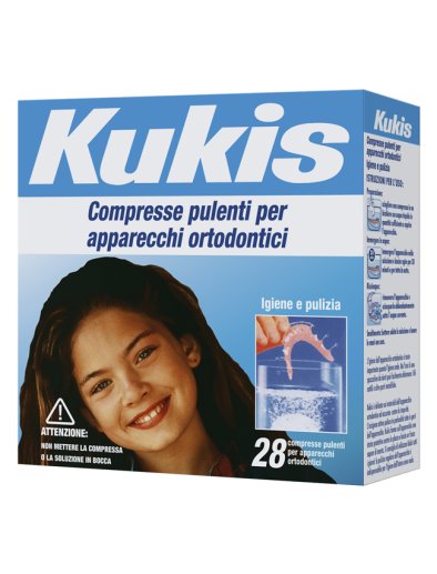 KUKIS CLEANSER 28 COMPRESSE PER PULIZIA APPARECCHI ORTODONTICI