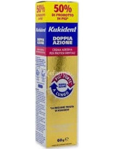 KUKIDENT PLUS DOPPIA AZIONE CREMA ADESIVA PER PROTESI DENTARIE 60 G