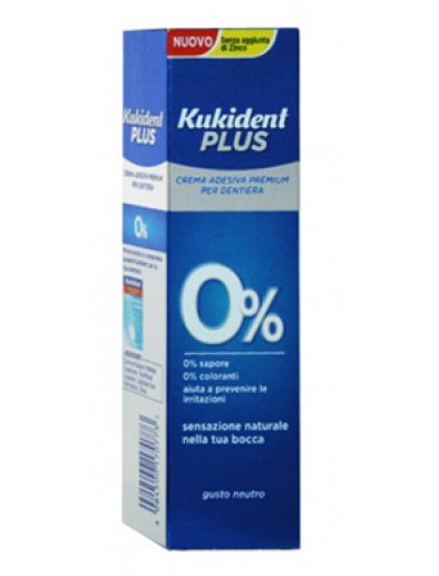 KUKIDENT PLUS 0% CREMA ADESIVA PER PROTESI DENTARIE 40 G