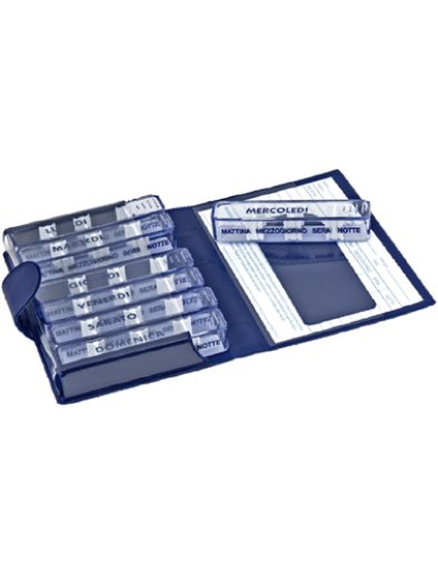 PORTAPILLOLE SETT MEDIDOS BLU