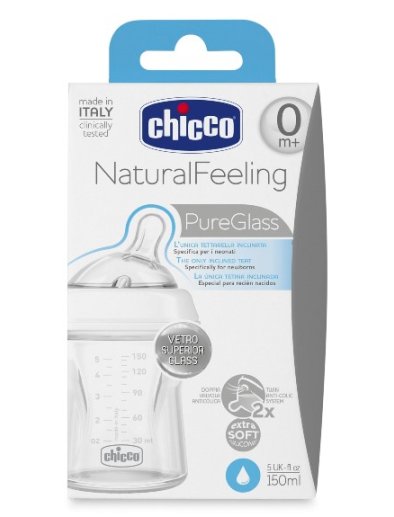 CHICCO BIBERON NATURALFEELING VETRO 0M+ 150 ML