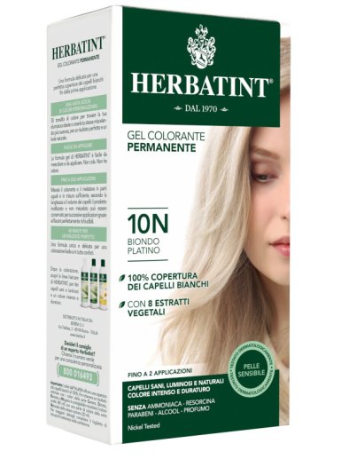 HERBATINT 10N BIONDO PLATINO COLORAZIONE CAPELLI PERMANENTE 150 ML