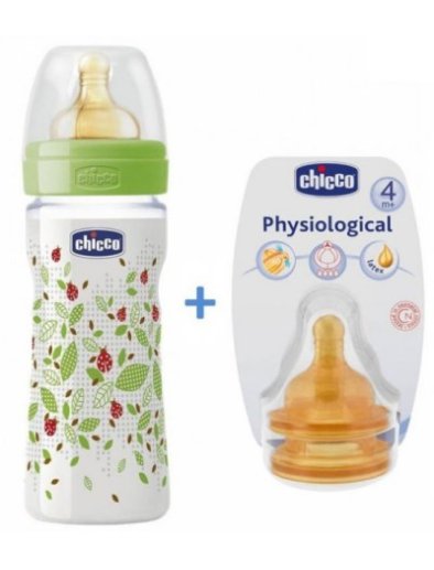 CHICCO BIBERON BENESSERE DA 330ML IN SILICONE + TETTARELLA OMAGGIO