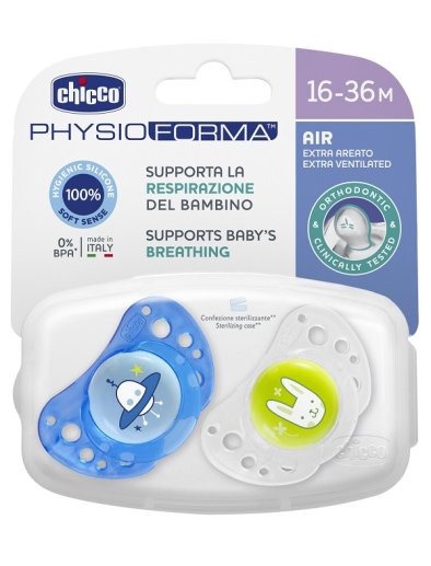 CHICCO SUCCHIETTO AIR BOY IN SILICONE 16-36 MESI 2 PEZZI