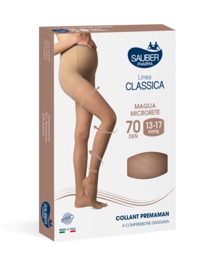 SAUBER COLLANT 70 DENARI PREMAMAN MAGLIA MICRORETE NEUTRO BEIGE 4 LINEA CLASSICA