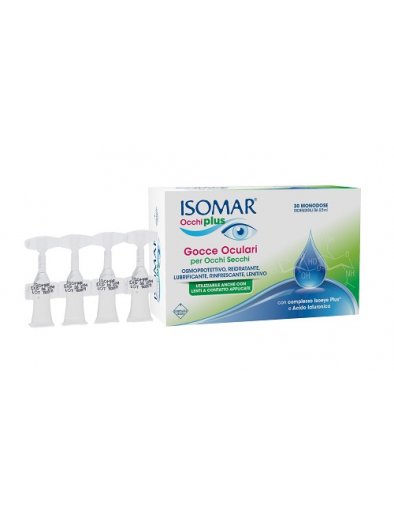 ISOMAR OCCHI PLUS GOCCE OCULARI PER OCCHI SECCHI ALL'ACIDO IALURONICO 0,25% 30  FLACONCINI