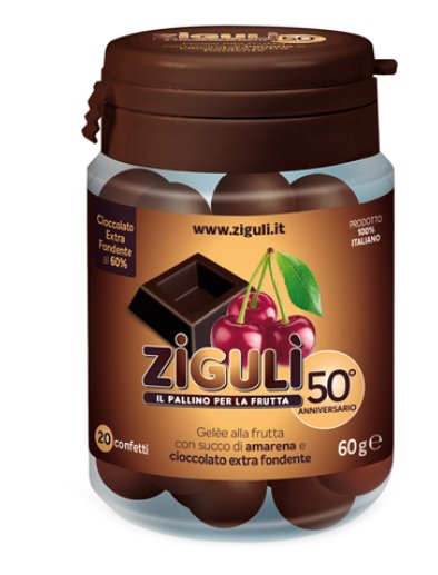 ZIGULI GELEE GUSTO AMARENA E CIOCCOLATO FONDENTE 60% 20 CONFETTI 60 G