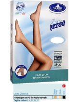 SAUBER COLLANT OPEN TOE MAGLIA MICRORETE 140 DEN COLORE MEDIO TAGLIA 2 LINEA CLASSICA