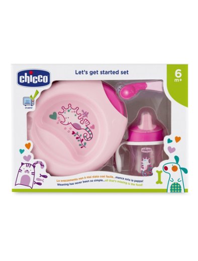 CHICCO SET PAPPA 6M+ ROSA CON CUCCHIAIO ROSA