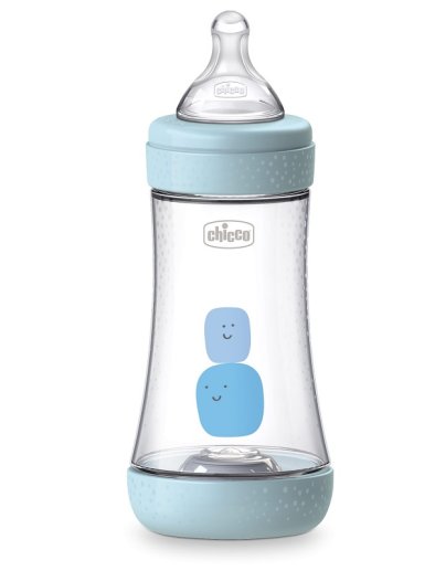 CHICCO BIBERON PERFECT 5 BOY 240 ML IN SILICONE 2 FORI