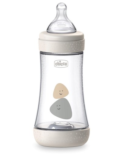 CHICCO BIBERON PERFECT 5 UNISEX 240 ML IN SILICONE 2 FORI